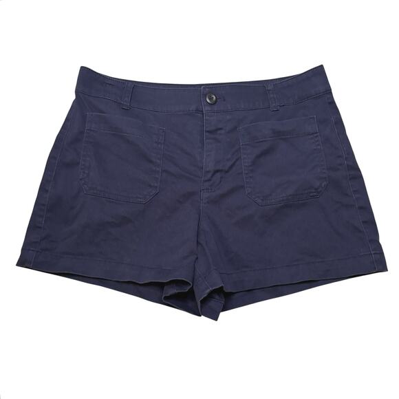 J.Crew Patch Pocket Chino Shorts Size 6 Navy Blue Cotton Stretch NWT - Picture 4 of 7